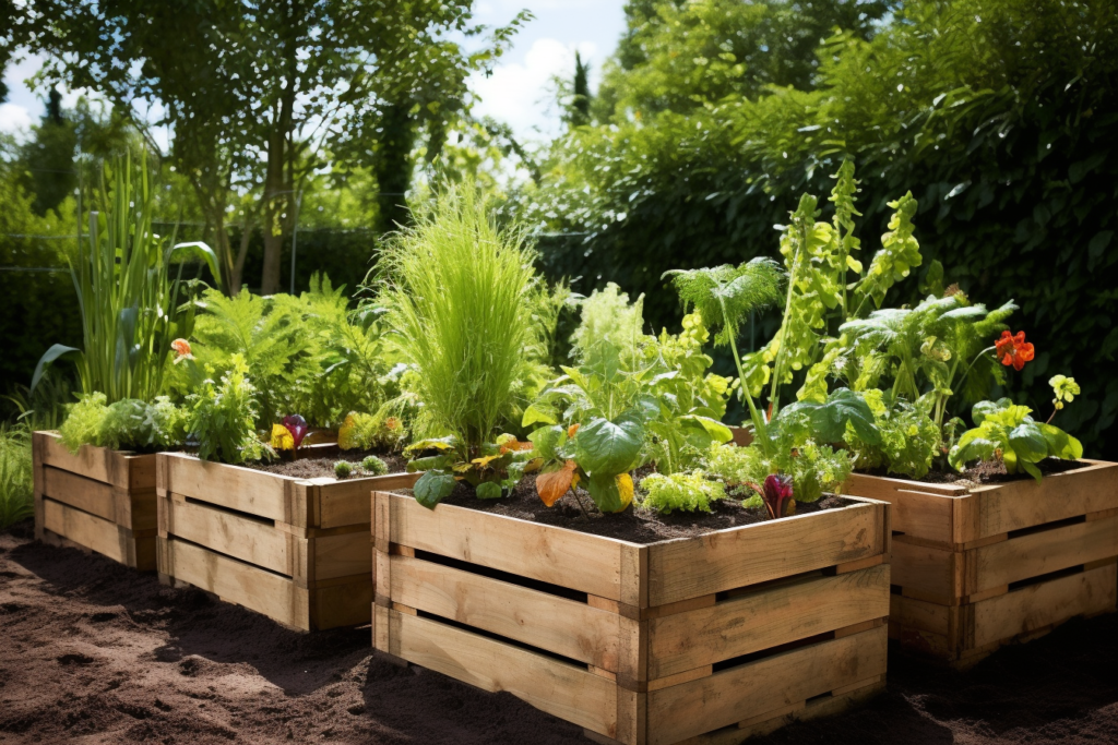 Verhoogde bedden van houten pallets: Een praktische oplossing voor je tuin
